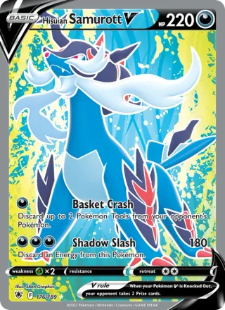 Hisuian Samurott V #176 · Astral Radiance Pokémon card