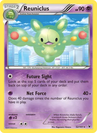 Reuniclus #52 · Noble Victories Pokémon card