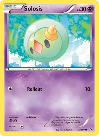 Solosis #50 · Noble Victories Pokémon card