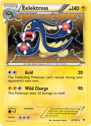 Eelektross #41 · Noble Victories Pokémon card