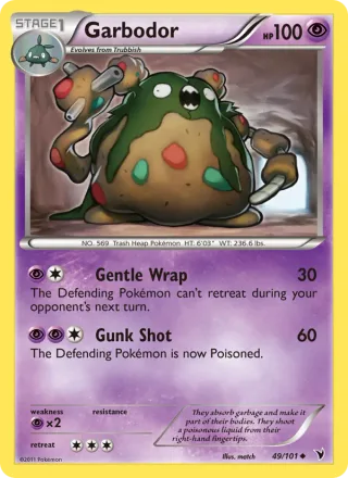 Garbodor #49 · Noble Victories Pokémon card