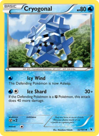 Cryogonal #32 · Noble Victories Pokémon card