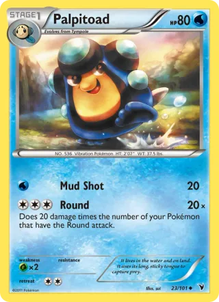 Palpitoad #23 · Noble Victories Pokémon card