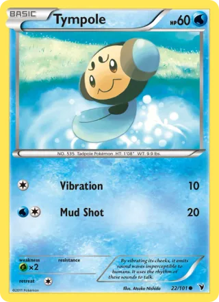 Tympole #22 · Noble Victories Pokémon card