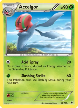 Accelgor #12 · Noble Victories Pokémon card