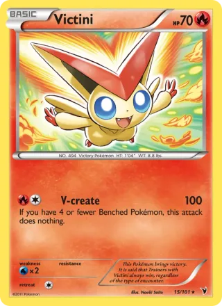 Victini #15 · Noble Victories Pokémon card