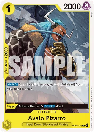 Avalo Pizarro #OP16-102 · The Time of Battle Release Event Cards One Piece card