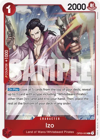 Izo (Full Art) #OP03-003-full-art · Premium Booster -The Best- One Piece card