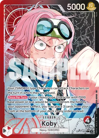 Koby (Alternate Art) #OP11-001-alternate-art · A Fist of Divine Speed One Piece card