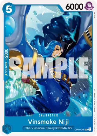 Vinsmoke Niji #OP11-045 · A Fist of Divine Speed Release Event Cards One Piece card