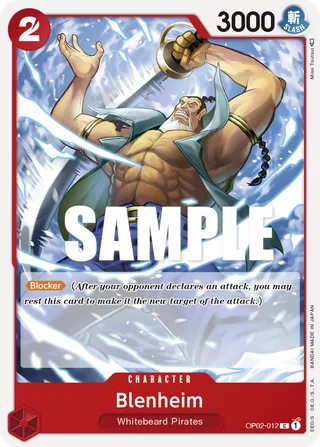Blenheim #OP02-012 · Paramount War Pre-Release Cards One Piece card