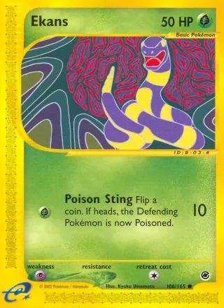 Ekans #108 · Expedition Base Set Pokémon card