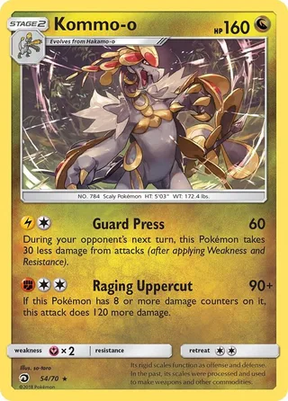 Kommo-o #54 · Dragon Majesty Pokémon card