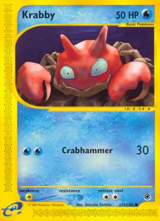 Krabby #115 · Expedition Base Set Pokémon card