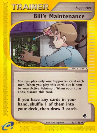 Bill's Maintenance #137 · Expedition Base Set Pokémon card