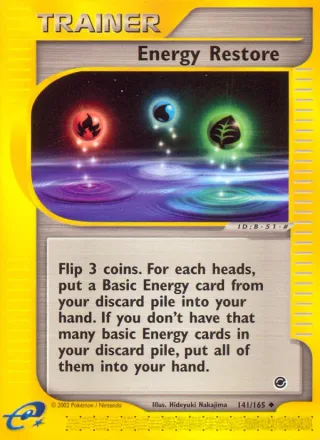 Energy Restore #141 · Expedition Base Set Pokémon card