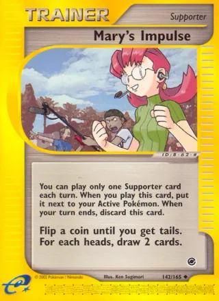 Mary's Impulse #142 · Expedition Base Set Pokémon card