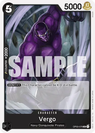 Vergo (Full Art) #OP03-079-full-art · Premium Booster -The Best- One Piece card