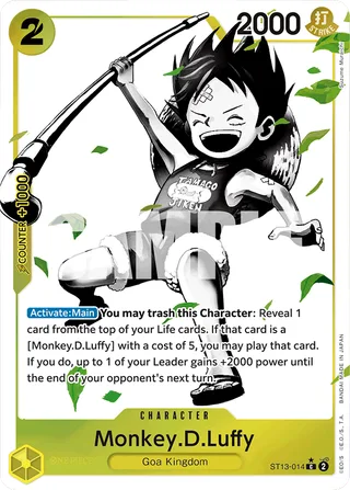 Monkey.D.Luffy (Parallel) #ST13-014-parallel · ST-13: Ultra Deck The Three Brothers One Piece card