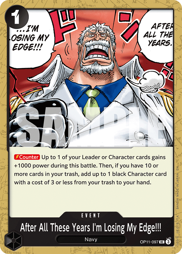 After All These Years I'm Losing My Edge!!! full card art