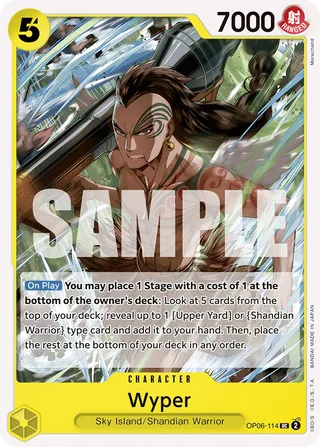 Wyper #OP06-114 · Wings of the Captain Pre-Release Cards One Piece card
