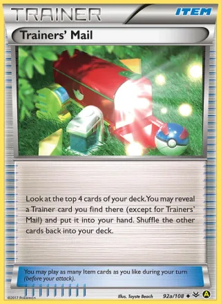 Trainers' Mail #92a · Roaring Skies Pokémon card