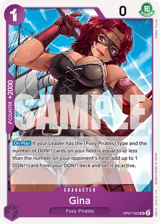 Gina #OP07-065 · 500 Years in the Future Pre-Release Cards One Piece card
