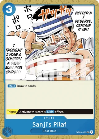 Sanji's Pilaf (Jolly Roger Foil) #OP03-056-jolly-roger-foil · Premium Booster -The Best- One Piece card