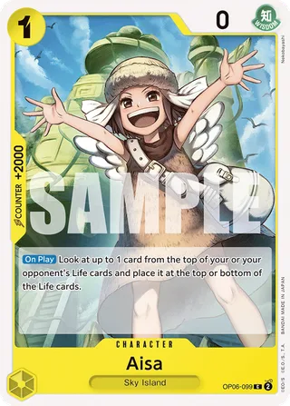 Aisa #OP06-099 · Wings of the Captain Pre-Release Cards One Piece card