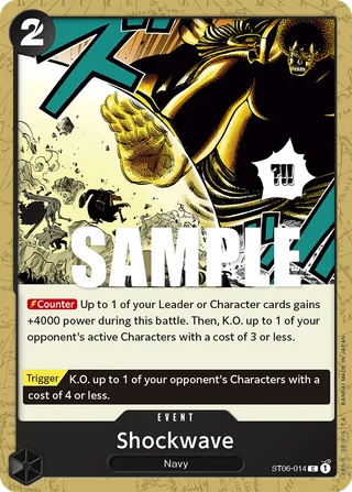 Shockwave #ST06-014 · ST-06: Starter Deck 6 Absolute Justice One Piece card