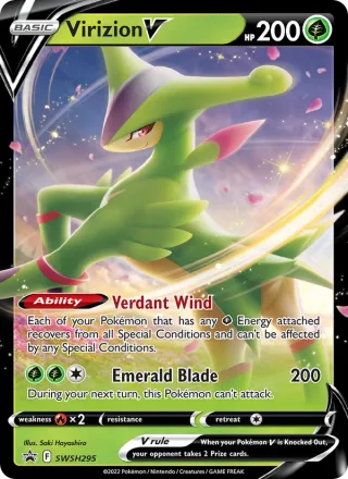 Virizion V #SWSH295 · SWSH Black Star Promos Pokémon card