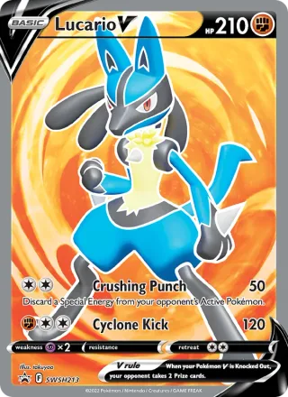 Lucario V #SWSH213 · SWSH Black Star Promos Pokémon card
