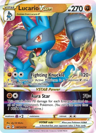 Lucario VSTAR #SWSH214 · SWSH Black Star Promos Pokémon card