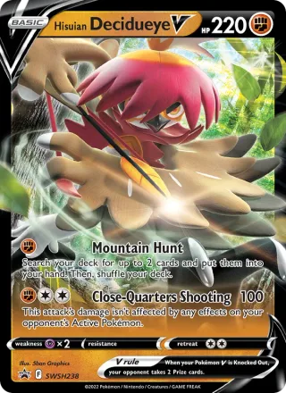 Hisuian Decidueye V #SWSH238 · SWSH Black Star Promos Pokémon card