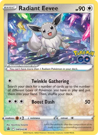 Radiant Eevee #SWSH230 · SWSH Black Star Promos Pokémon card