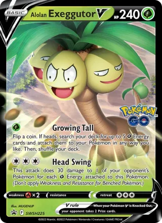 Alolan Exeggutor V #SWSH225 · SWSH Black Star Promos Pokémon card