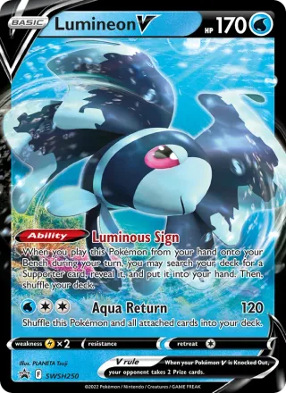Lumineon V #SWSH250 · SWSH Black Star Promos Pokémon card