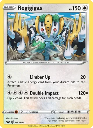 Regigigas #SWSH247 · SWSH Black Star Promos Pokémon card