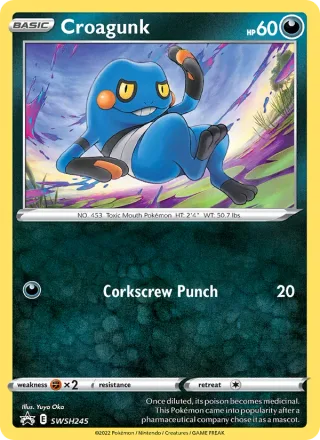 Croagunk #SWSH245 · SWSH Black Star Promos Pokémon card