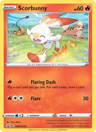 Scorbunny #SWSH244 · SWSH Black Star Promos Pokémon card