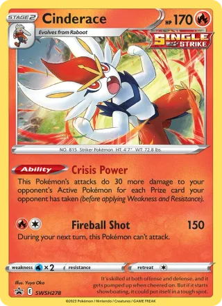 Cinderace #SWSH278 · SWSH Black Star Promos Pokémon card
