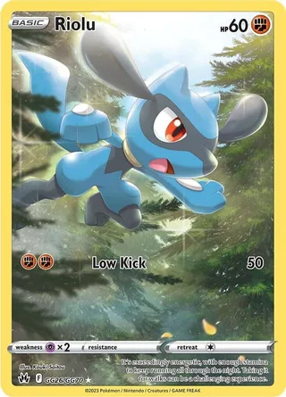 Riolu #GG26 · Crown Zenith Galarian Gallery Pokémon card