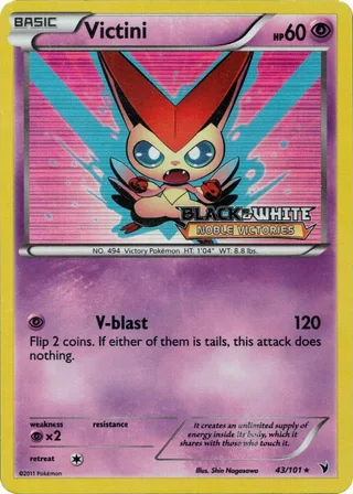 Victini - 43/101 (Prerelease) #043 · BW Black Star Promos Pokémon card
