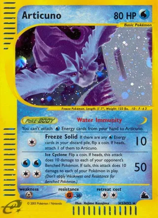 Articuno #H03 · Skyridge Pokémon card