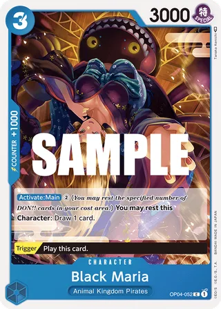 Black Maria #OP04-052 · Kingdoms of Intrigue Pre-Release Cards One Piece card