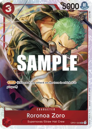 Roronoa Zoro (Treasure Cup) #OP01-025-treasure-cup · One Piece Promotion Cards One Piece card