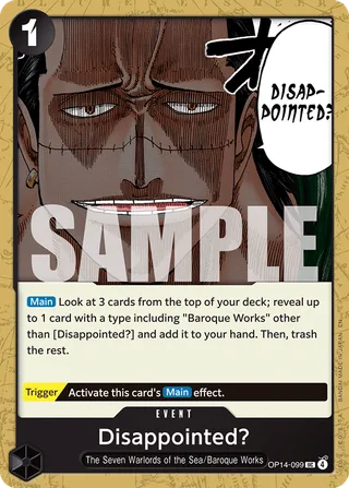 Disappointed? #OP14-099 · The Azure Sea's Seven One Piece card