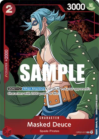 Masked Deuce (Alternate Art) #OP02-017-alternate-art · Paramount War One Piece card