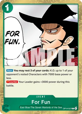 For Fun #OP14-037 · The Azure Sea's Seven One Piece card