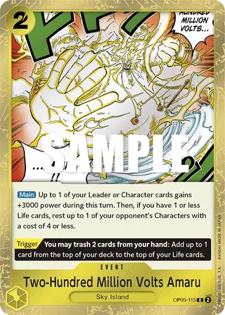 Two-Hundred Million Volts Amaru #OP05-115 · Awakening of the New Era One Piece card